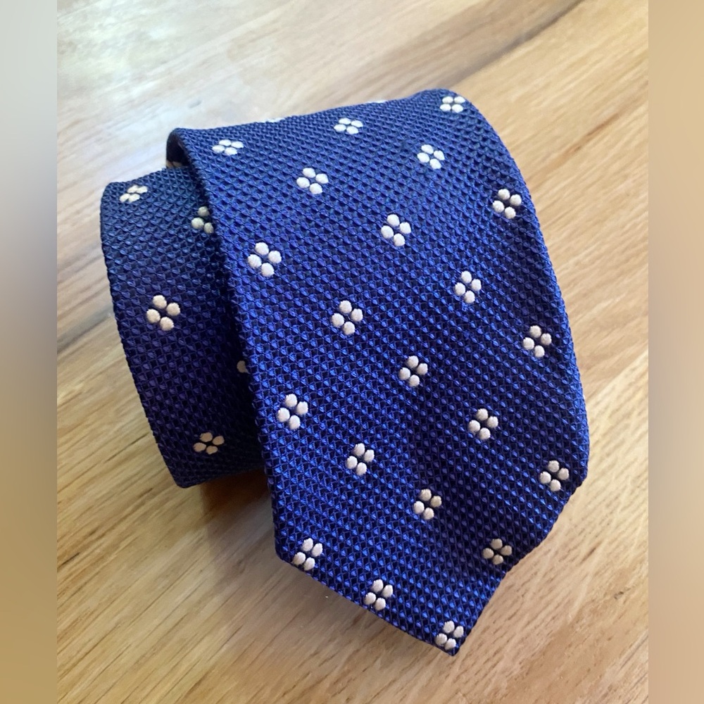 Tom Ford Woven Silk Tie Blue